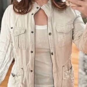 Max Jeans Linen Blend Utility Jacket